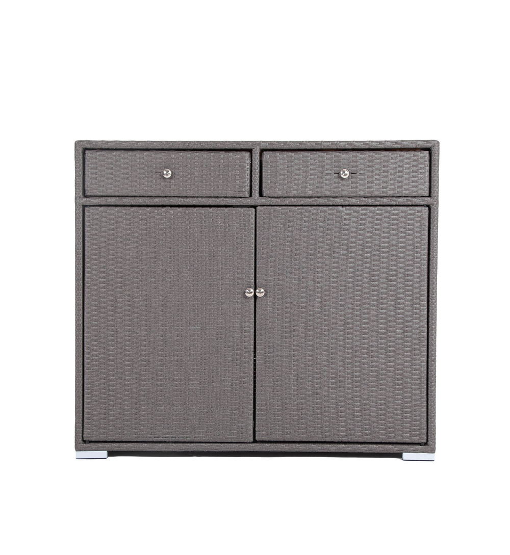 "Мальта" тумба плетеная из искусственного ротанга, цвет графит