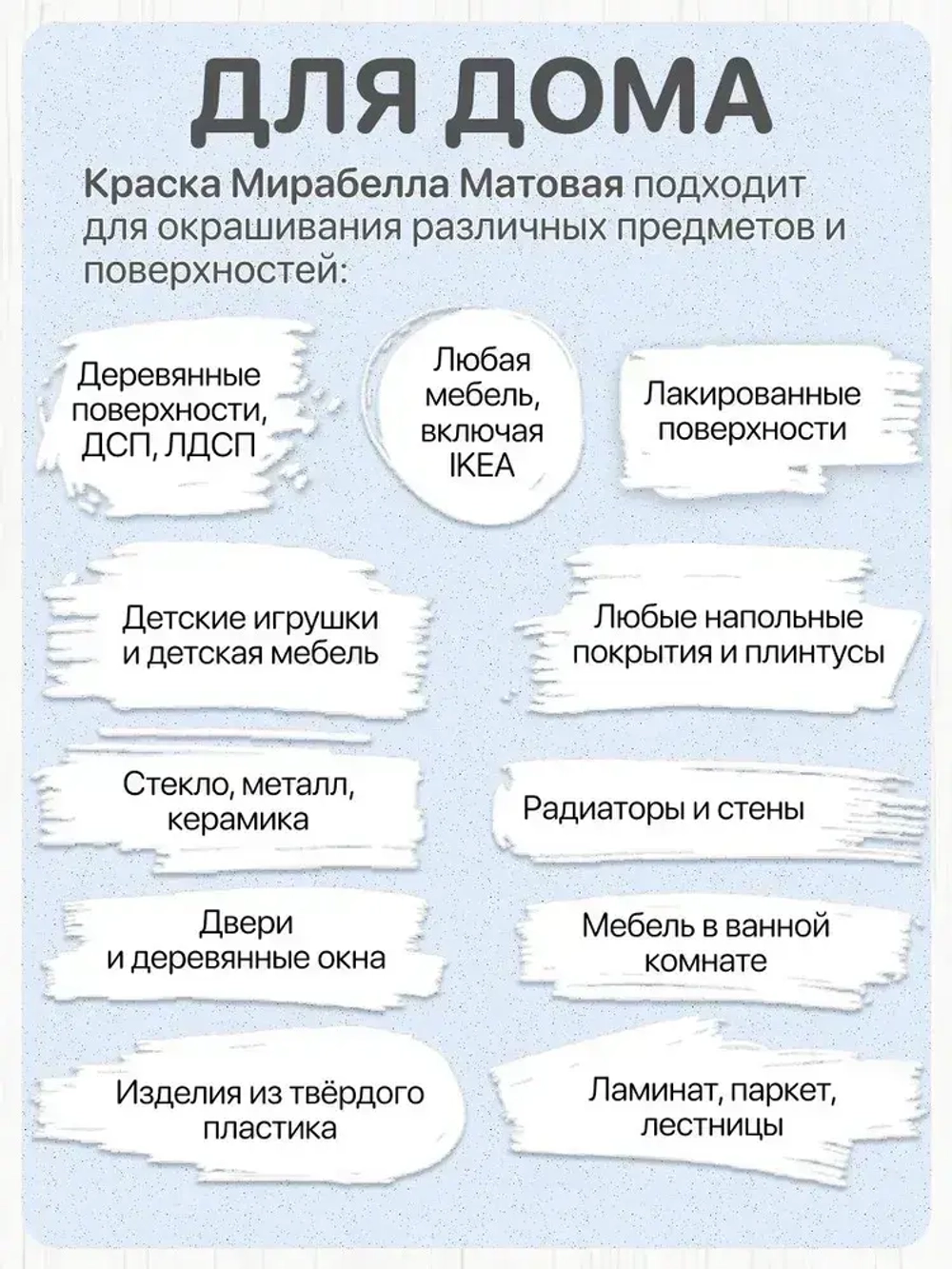 Специальная краска для перекраски мебели Мирабелла Матовая, Облако, 500 мл, быстросохнущая, на водной основе, без запаха, матовое покрытие, кипельно белый