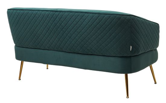 Скамья CIAO BLUVEL-78 Зеленый, велюр / золотой каркас