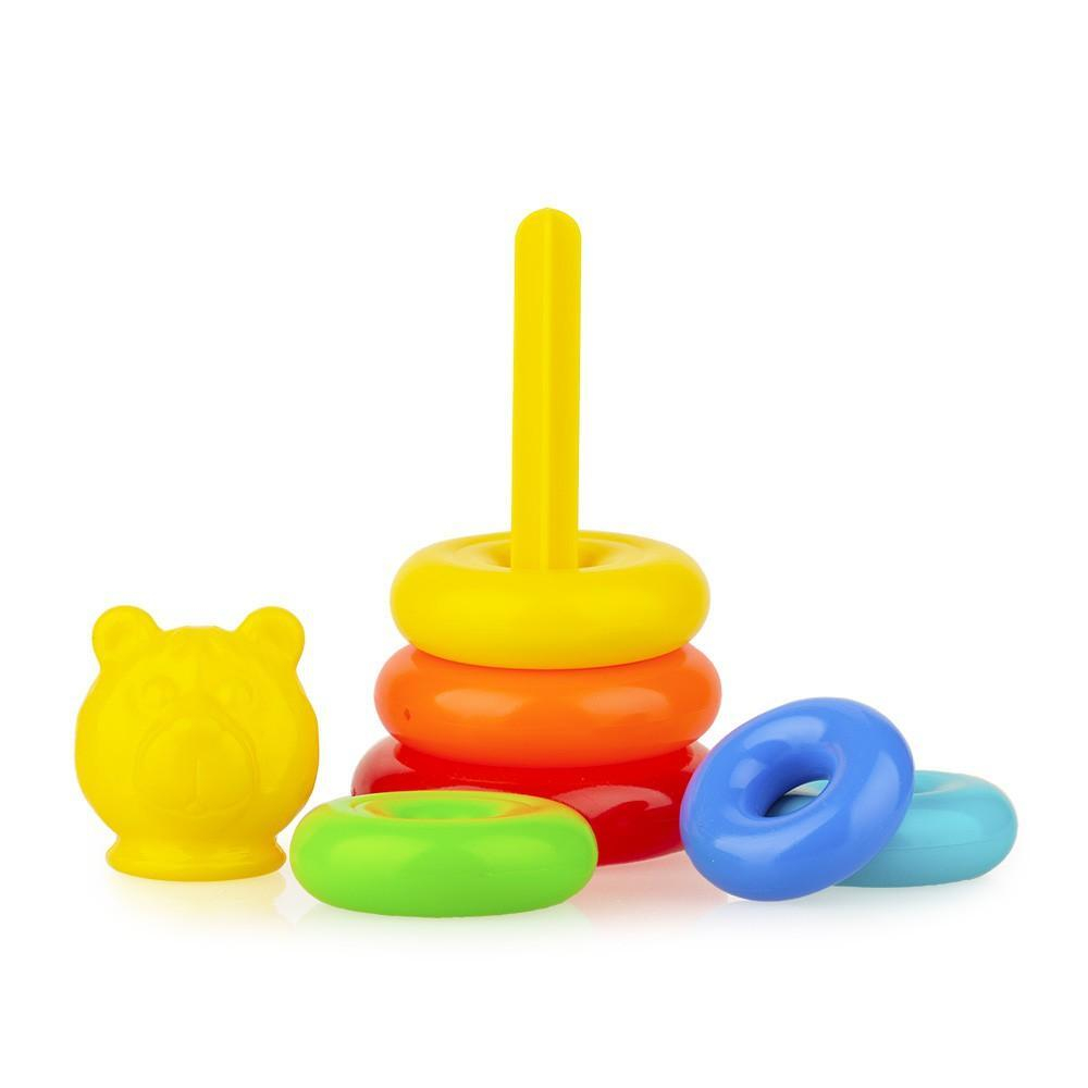 Пирамидка "Зоопарк. Медведь" 22см. 6 колец (Совтехстром)