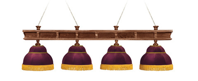 Лампа "Президент" 4 плафона - ясень