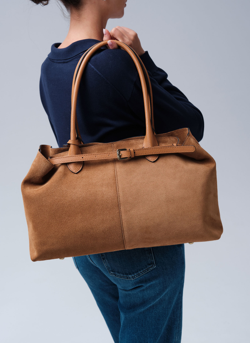 Замшевая сумка Daniela DBR 31375 светло-коричневый