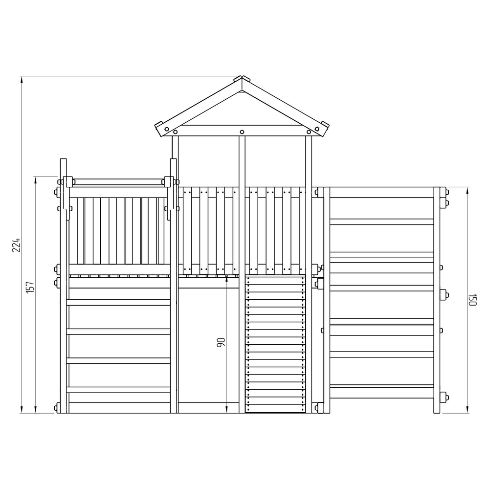 Детский домашний игровой комплекс чердак ДК1Р Розовый