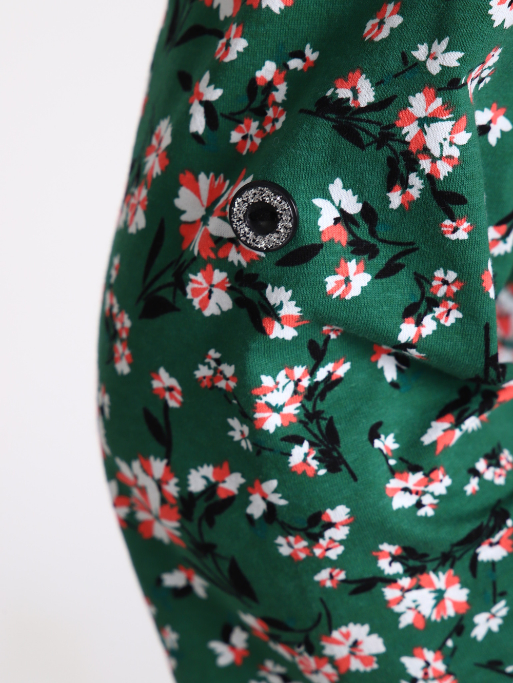 Рубашка оверсайз удлиненная хлопок 109- 308-2, Зеленый/Поляна