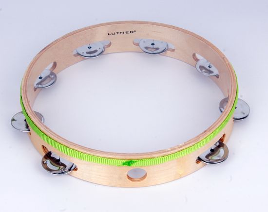 TH10-8C Тамбурин с 8 бубенцами и прозрачной мембраной, 10 дюймов Fleet