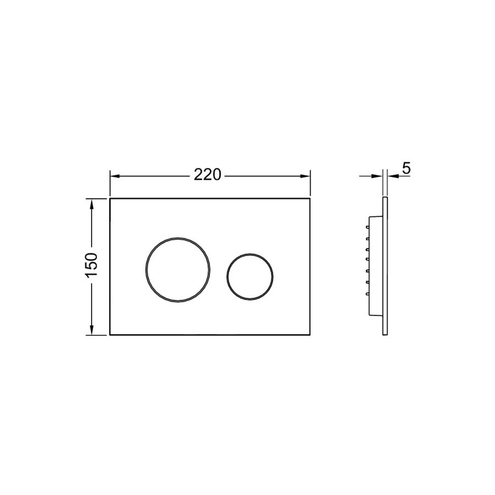 Кнопка смыва Teceloop 2.0 9240920 с двумя клавишами, белый глянец