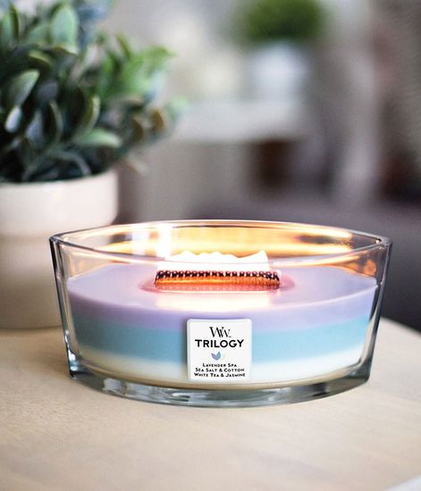 Успокаивающий ретрит, ароматическая свеча эллипс, WoodWick