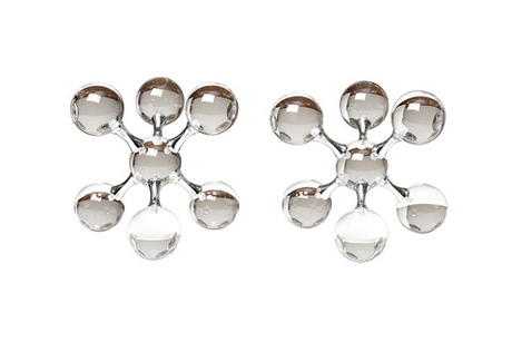 Держатели для книг 2шт Garda Decor Молекулы искусственный хрусталь