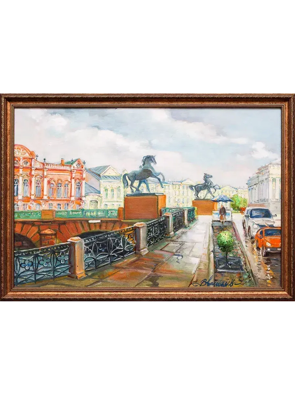Картина маслом "Аничков мост" Васильев