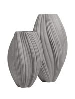 Кашпо TREEZ Effectory - Dune - Высокая Design-ваза - Дымчато-серый песок