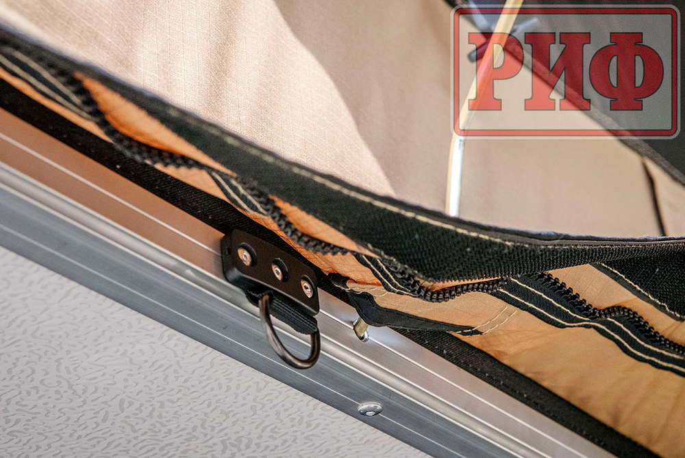 Палатка на крышу автомобиля РИФ Soft RT02-120, тент песочный, 120х240х115 см