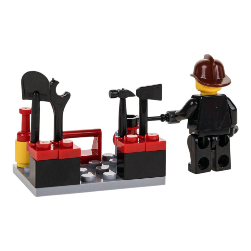 Конструктор блочный "Городские службы" 22эл. коробка XP93408