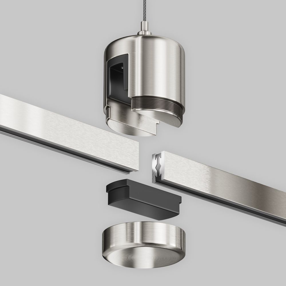 Подвес тросовый Hang с прямым коннектором питания платина Maytoni   TRA157SW-IPC1-PT