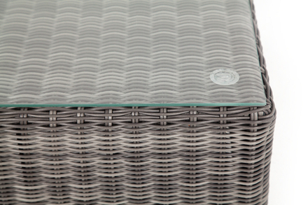 "Лунго" журнальный столик плетеный, цвет графит