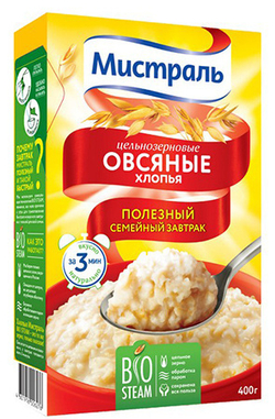 Хлопья овсяные «Мистраль» - 400 г