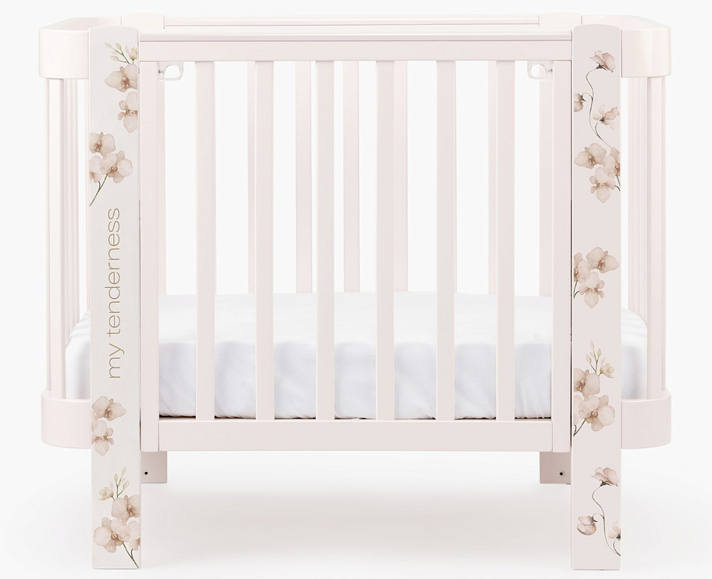 Детская кроватка-трансформер Happy baby Mommy Love в комплекте с расширением 160х70 pink