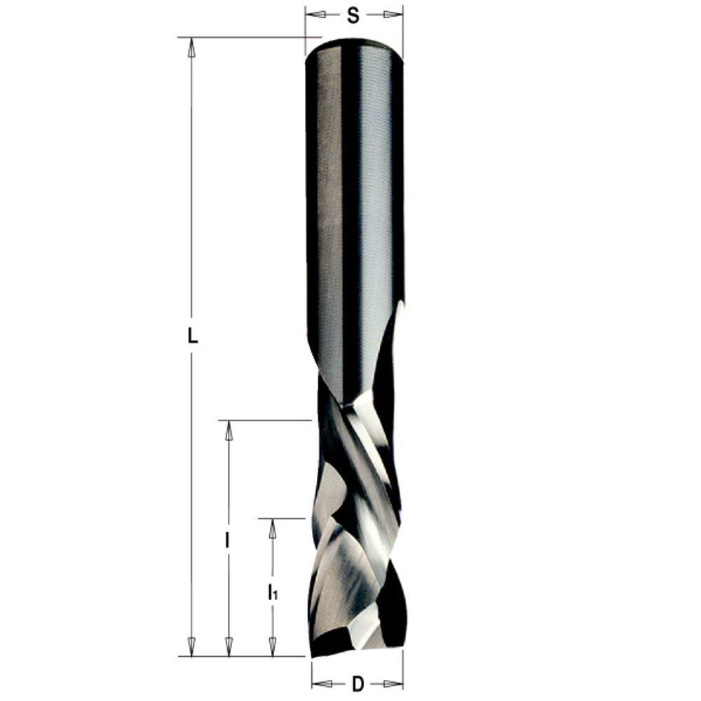 Фреза спиральная монолитная 12x52x100 Z=2+2 S=12 RH 190.121.11