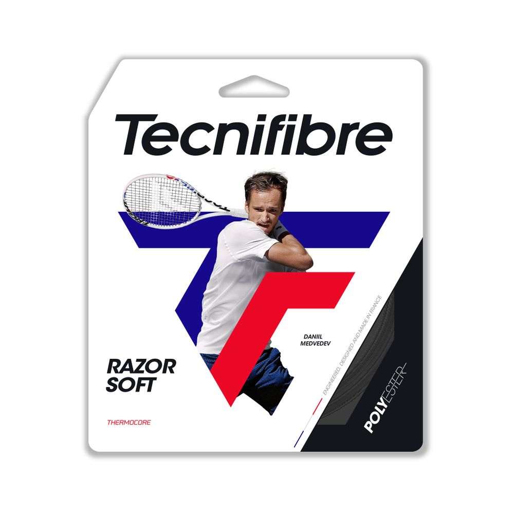 Струны теннисные Tecnifibre Razor Soft 12m String Set - Grey