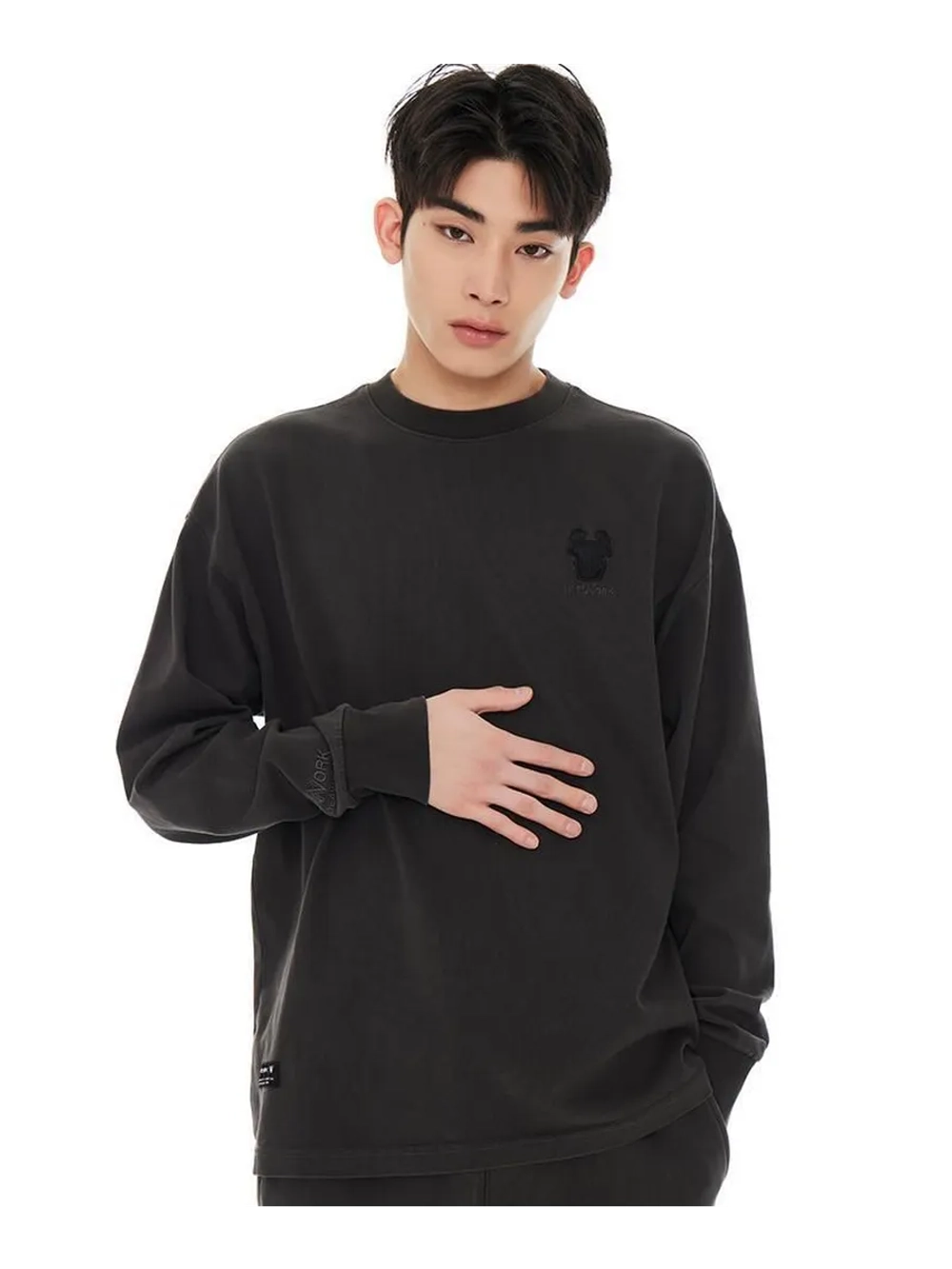 Свитшот с длинным рукавом с принтом salt washing