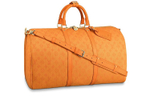LOUIS VUITTON Keepall Bandouliere Monogram Denim 50 Ocre