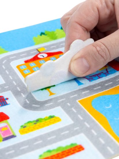 Набор из фетра на липучках "Город" (европодвес)