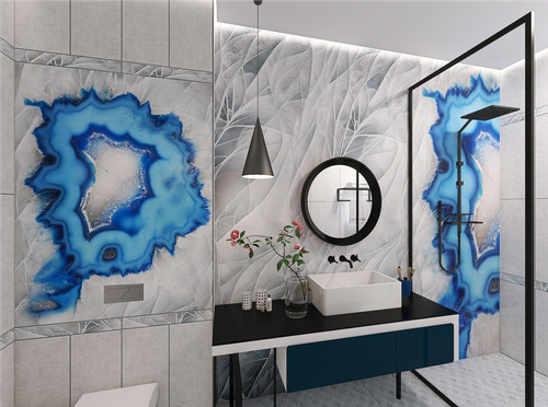 Панель ПВХ фотопечать 3D Panda Агат 2700х250 мм