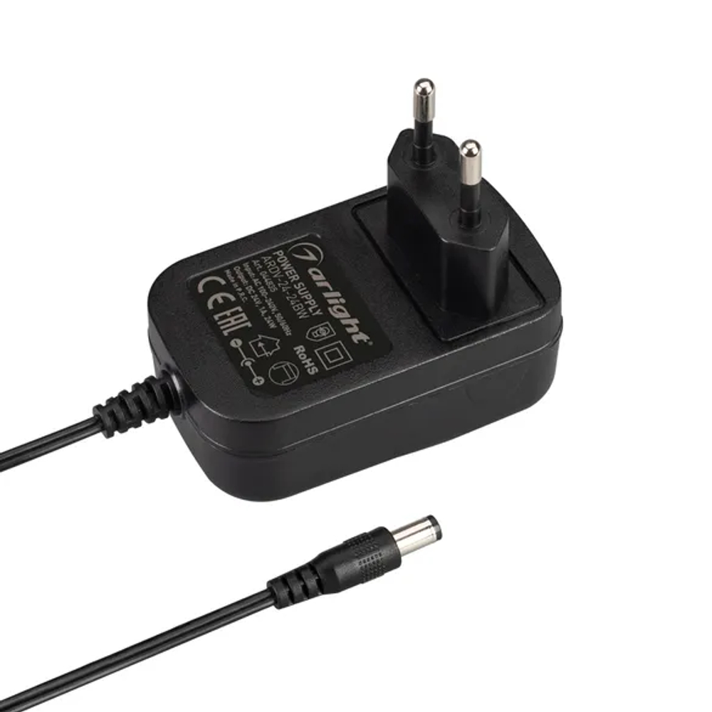 Блок питания ARDV-24-24BW (24V, 1A, 24W) (Arlight, Адаптер, 3 года) 044835