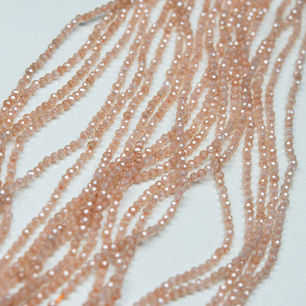 Фианиты, оттенок "Шампанское", 1,8-2мм, шар, микроогранка