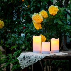 USL-S-816-PT150 CANDLE SET3 Садовый светильник на солнечной батарее Свеча. в наборе из 3 штук. 1 светодиод. Теплый белый свет. 1xАА Ni-Mh аккумулятор в-к. IP44. TM Uniel