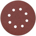 39784 Круги шлифовальные с отверстиями (липучка), алюминий-оксидные Р80 5 шт // 125мм // КУРС