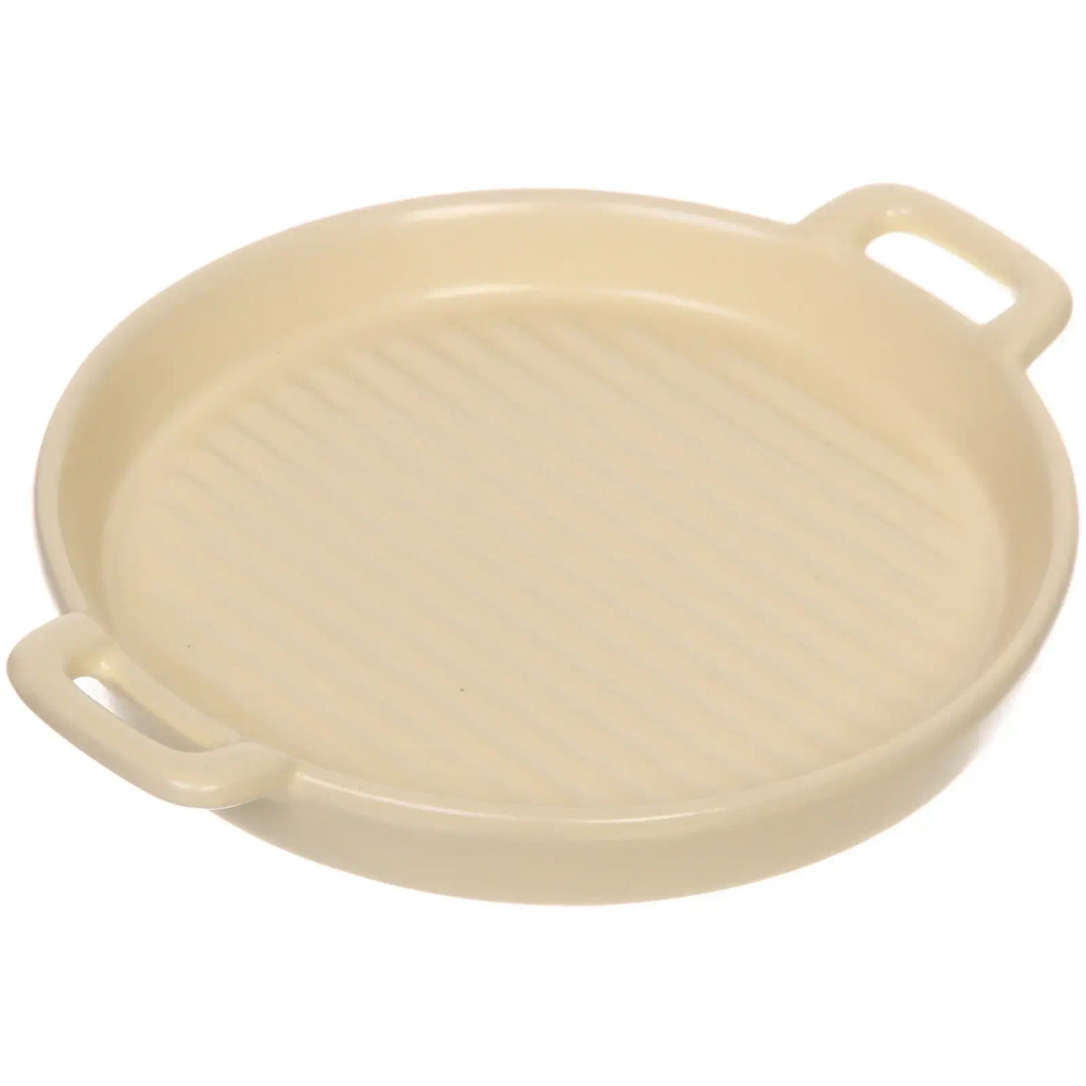 Блюдо керамическое «Акварель» 19*2,5см, бежевое