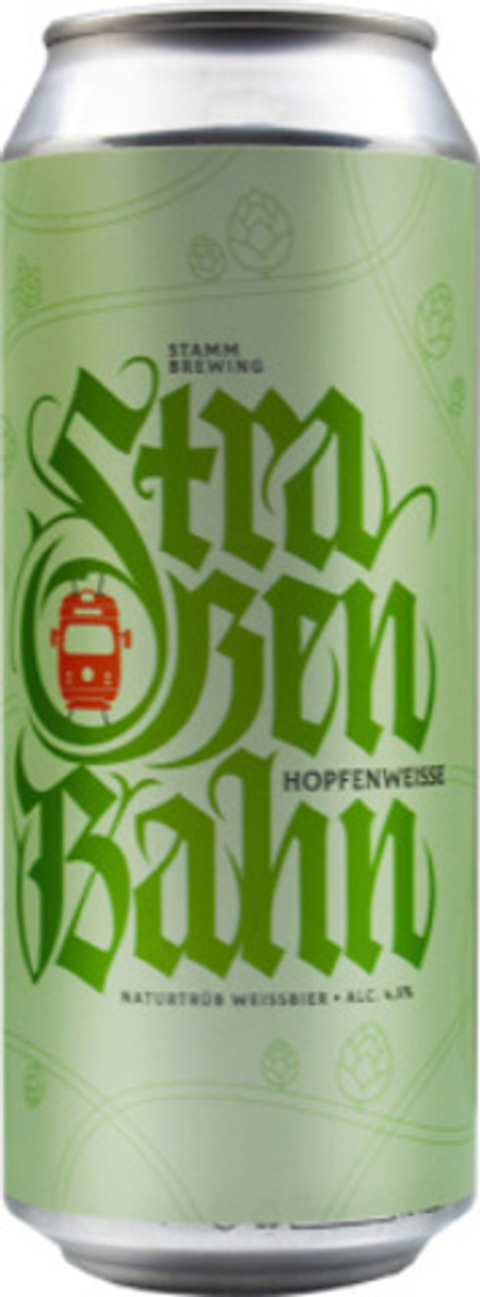Пиво Штамм Бир Штраcенбан Хопфенвайссе / Stamm Beer Strassenbahn Hopfenweisse 0.5 - банка