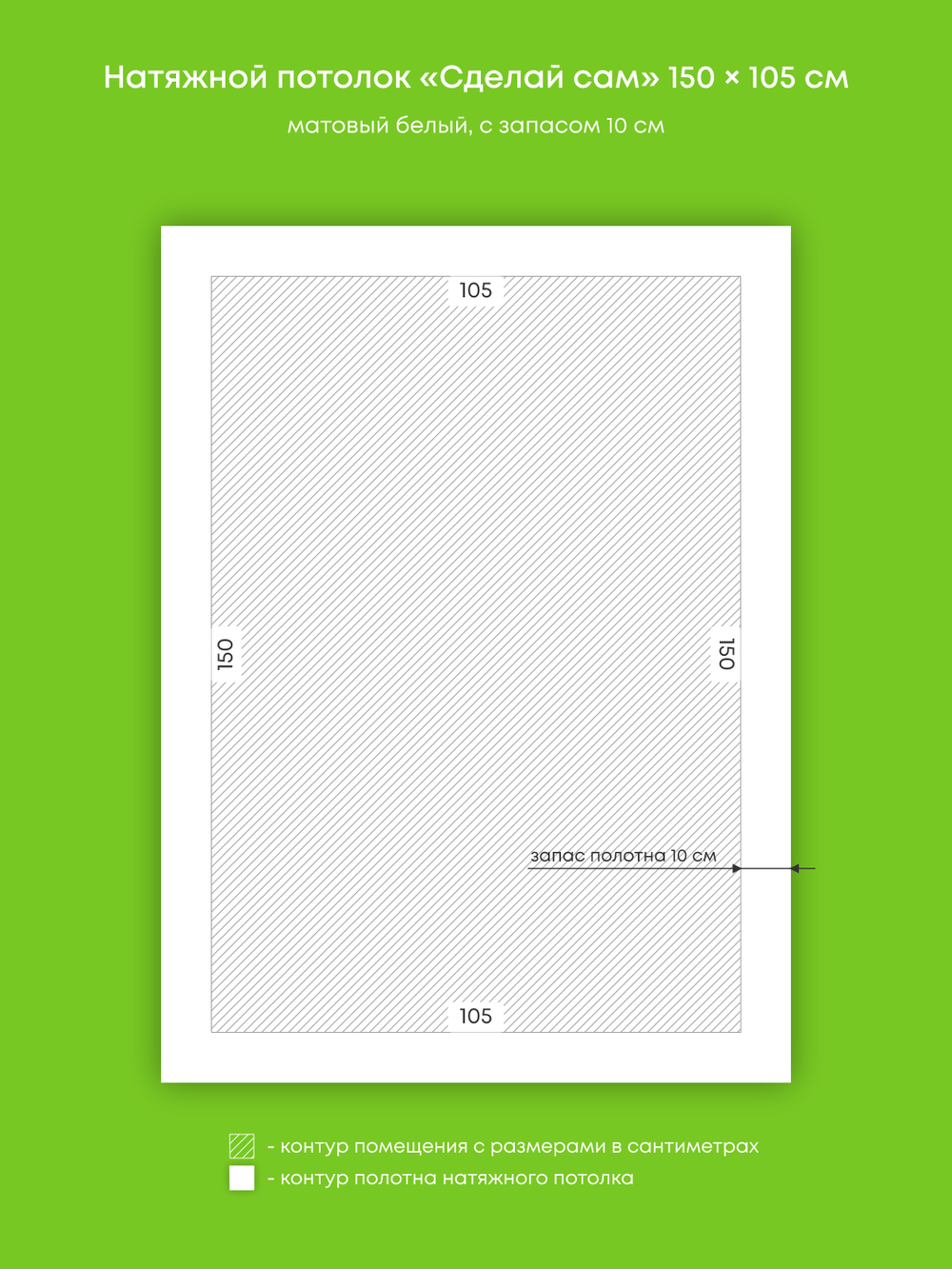 Натяжные потолки 2.4 м2, 1.6 м2