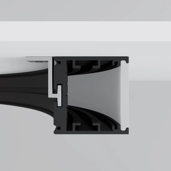 Радиусный профиль 35x35 D1500мм внешний 1/4 круга черный Led Strip alm-3535r-b-ex-90°-1.5m