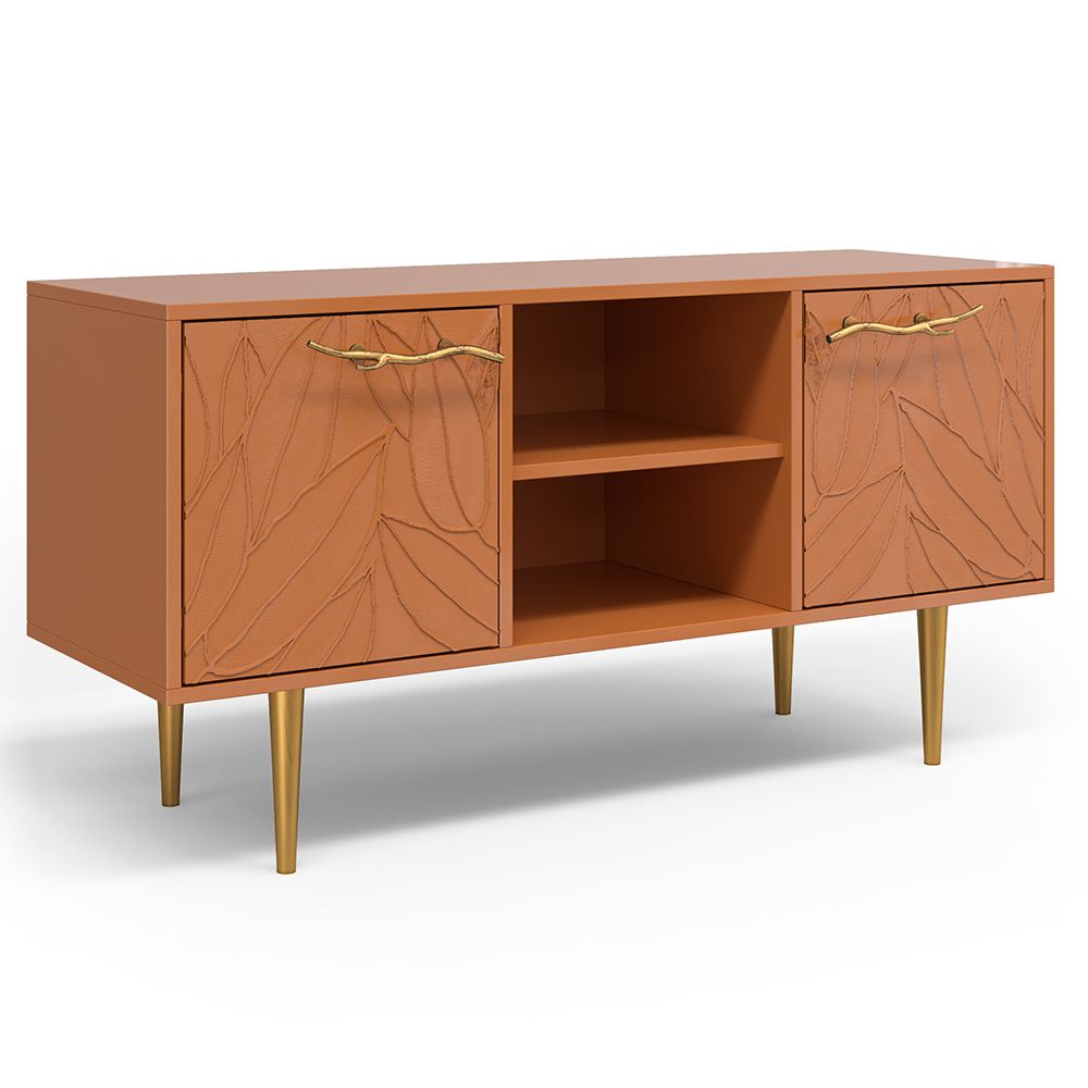 Тумба под ТВ Арт Колор leaves 117см Стайл Голд Томпленый оранжевый