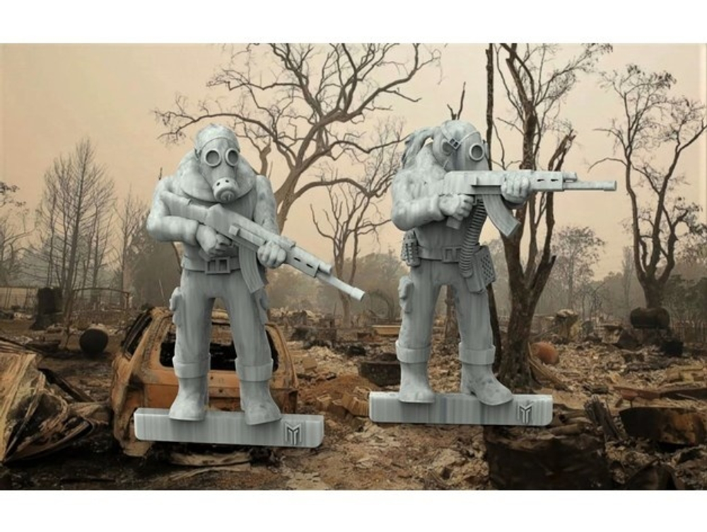 28mm Fallout Enviro Troopers - Wasteland Warriors