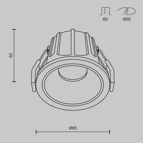 Встраиваемый светильник Альфа / Alfa LED 10 Вт 3000 К 36° Technical dl043-01-10w3k-rd-wb