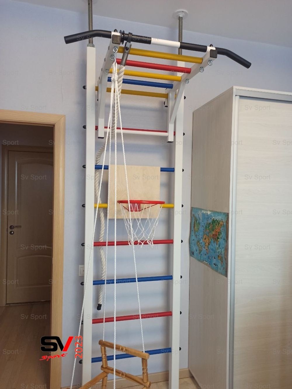 Монтаж шведской стенки Sv Sport враспор