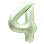 К Шар 40 «Цифра 4» салатовый металлик (БГ-60)