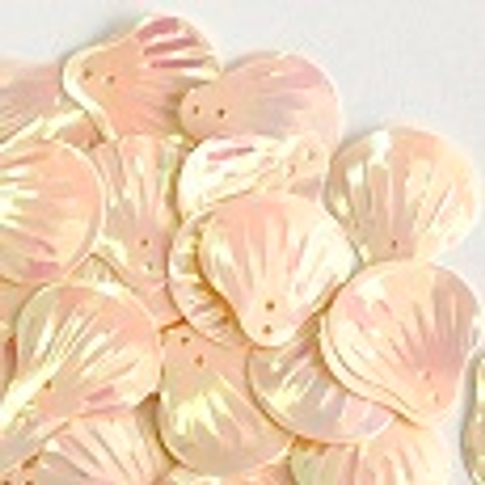 Пайетки фигурные голографические (ракушки)-10гр-Colibry