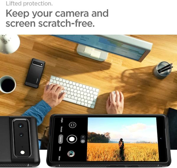 Чехол Spigen Rugged Armor для Google Pixel 6 (2021) - Matte Black