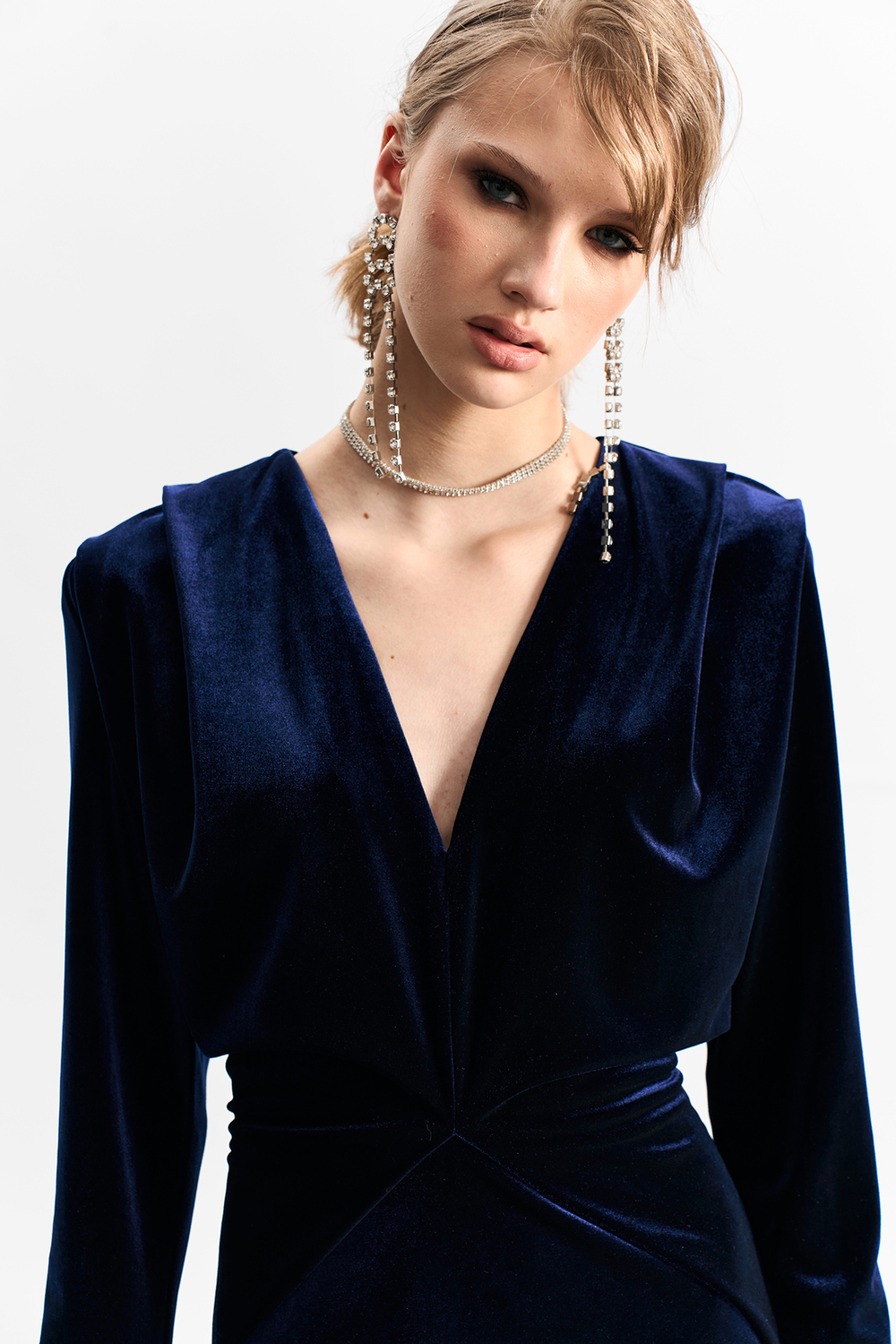 Платье мини 1273 темно-синий