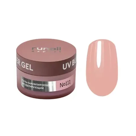 Runail Expert Гель моделирующий UV BUILDER GEL №111 розово-бежевый, 50г банка