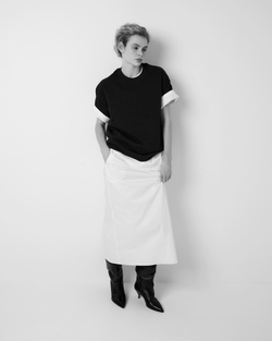 Юбка миди из хлопка белый