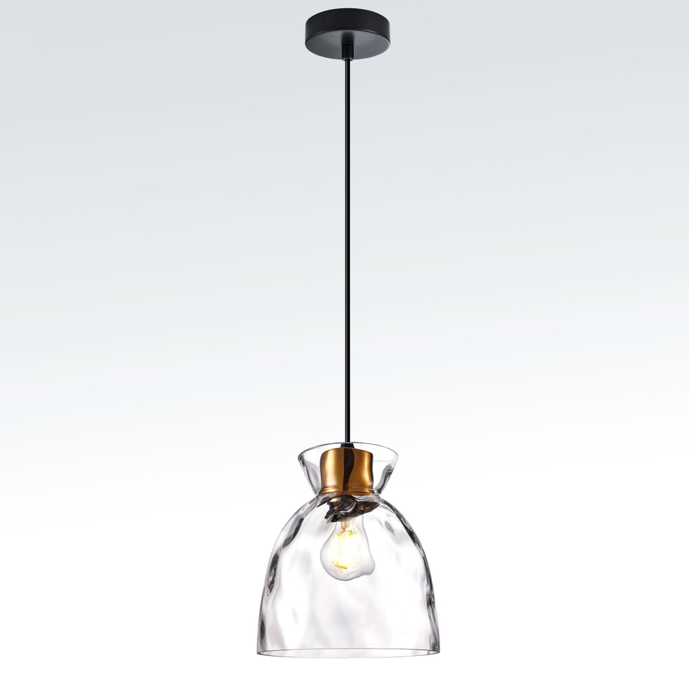 806110 Подвес NUBELLA 1х12W (led) E27 ЧЕРНЫЙ/БРОНЗА/ПРОЗРАЧНЫЙ