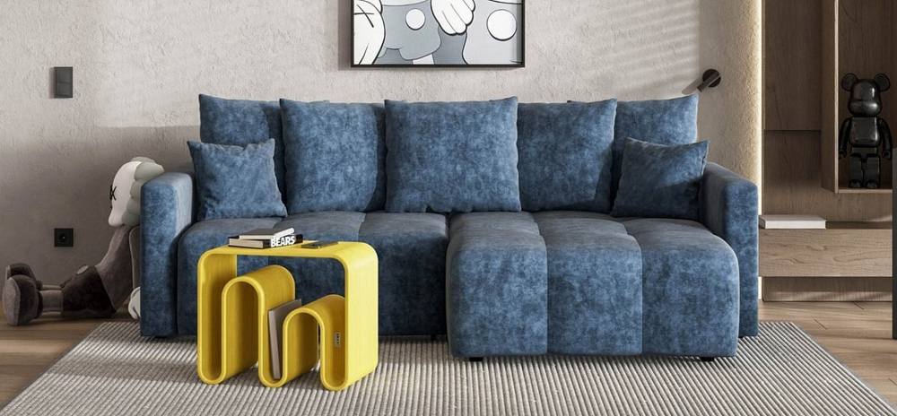 Угловой диван Босс Тренд Велюр Роял топаз