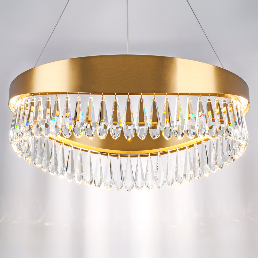 703163 Люстра HELIO 30W LED 2778LM ШАМПАНЬ 3500K