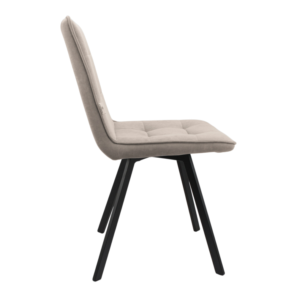 Стул "Ромул" (арт. 318). велюр Бренди В05 латте, ножки черные
