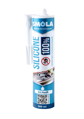 SMOLA Герметик санитарный SMOLA SILICONE 100% белый 300 мл