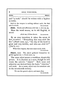 Bible Word-Book. A Glossary of Scripture Terms Which Have Changed Their Popular Meaning, Or Are No Longer in General Use | William Swinton